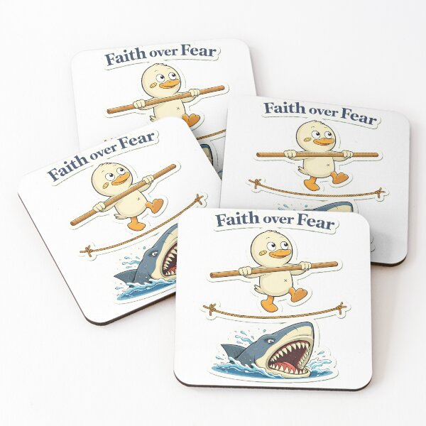 Item preview, Cute Christian Duck Sticker - Faith Over Fear  designed and sold by Faithlines.