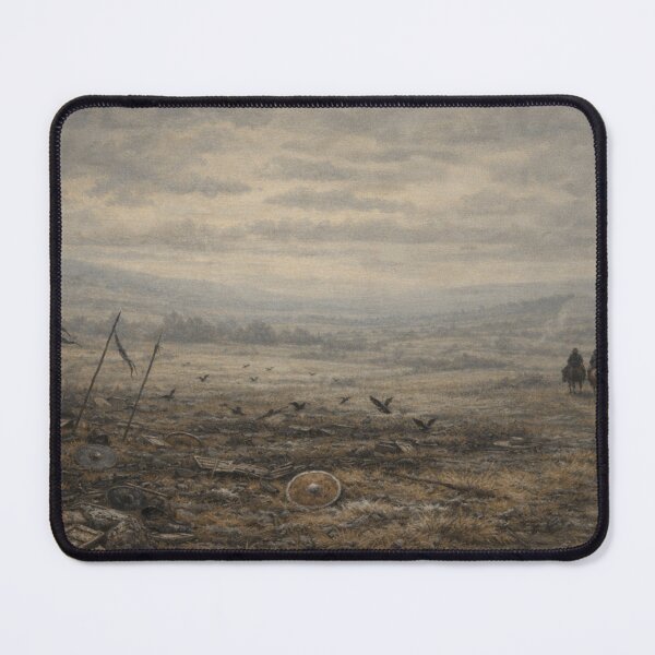 Item preview, Early Medieval Battlefield Aftermath Print | Anglo-Saxon War Landscape Wall Art | Historical Fantasy Dark Ages Scene designed and sold by Element Horizon Studio.