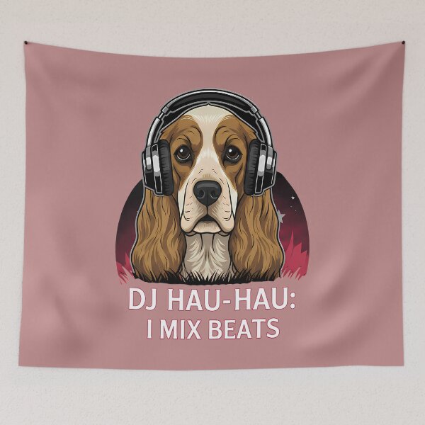 Item preview, American Cocker Spaniel with headphones – Music Design designed and sold by Art-Arcade6.