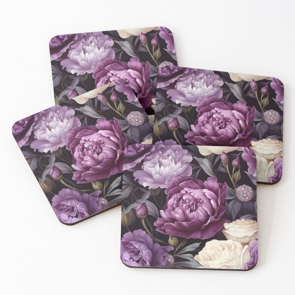 Item preview, Purple Peonies Floral Seamless Pattern designed and sold by Leylita Design.