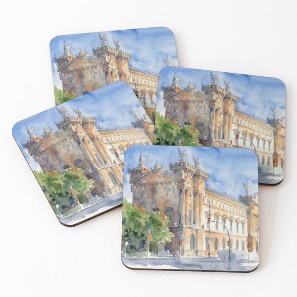 Item preview, Aduana Building Barcelona Port Vell Watercolor Cityscape designed and sold by caracatita75.