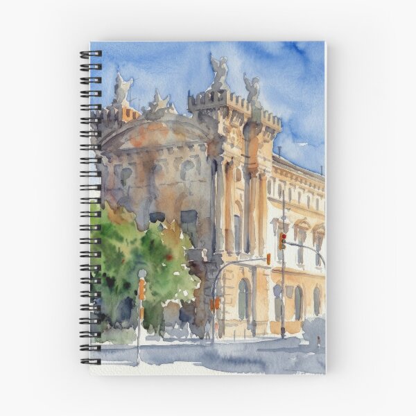 Item preview, Edificio Aduana, Puerto de Barcelona, Paisaje urbano en acuarela designed and sold by caracatita75.