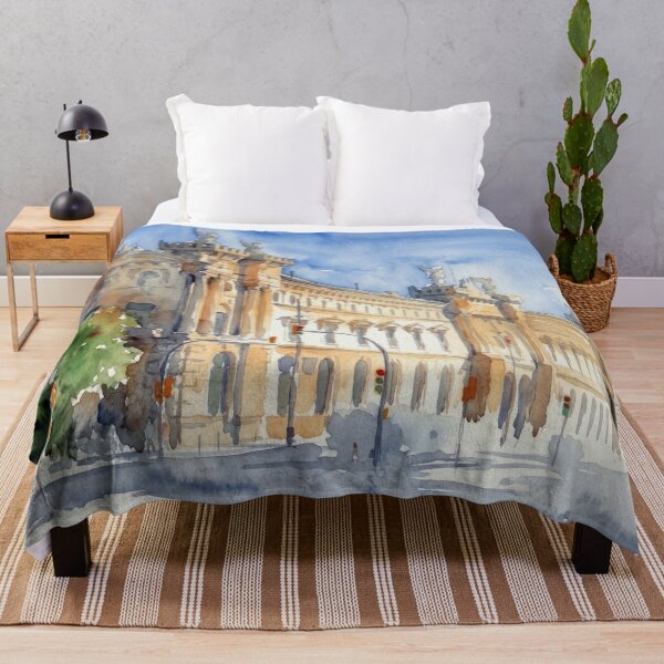 Item preview, Aduana Building Barcelona Port Vell Watercolor Cityscape designed and sold by caracatita75.