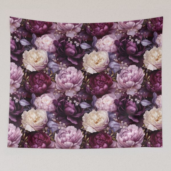 Item preview, Purple Flowers Seamless Pattern designed and sold by Leylita Design.