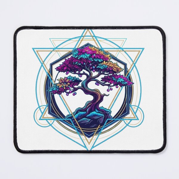 Item preview, Modern Neon Bonsai - Geometric Fusion designed and sold by Kokeshidreams.