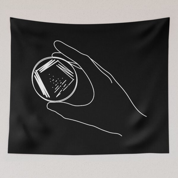 Item preview, Hand holding a Petri dish (white) designed and sold by spark2live.