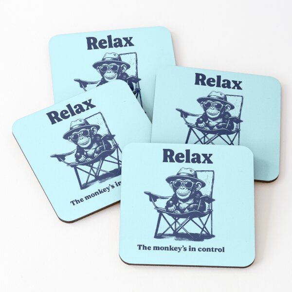 Item preview, Relax: The Monkey's In Control – Funny Chill Chimp designed and sold by Abibless1998.