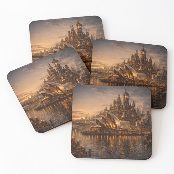 Item preview, Steampunk Sydney Opera House - Poster (Portrait) designed and sold by Altered Art By Steve.