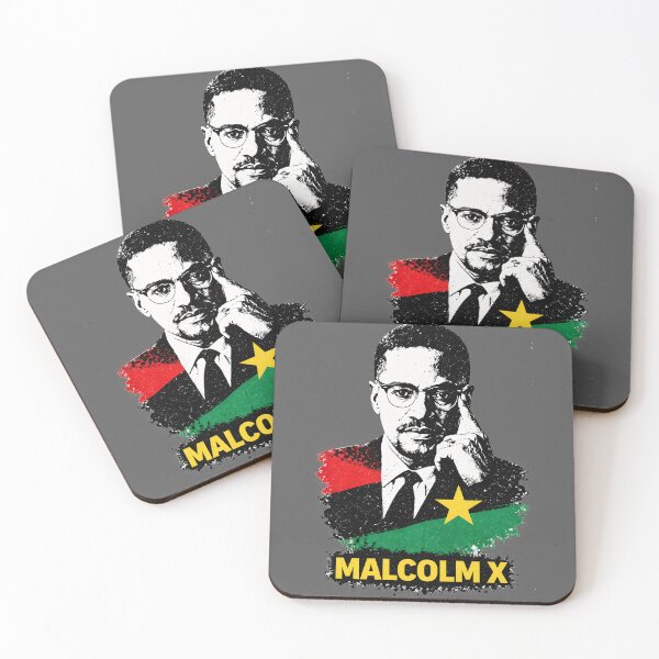 Item preview, Malcolm X Pan African portrait - Vintage Black history graphic designed and sold by Youngkev-arts.