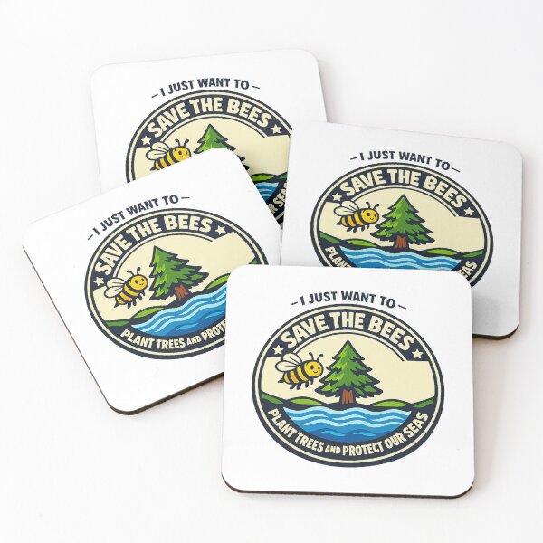 Item preview, I Just Want To Save The Bees Plant Trees And Protect Our Seas designed and sold by LuveraxArt.