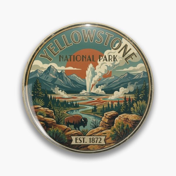Item preview, Yellowstone National Park – Adventure in the Land of Geysers and Wildlife designed and sold by Wanderlust Studio.