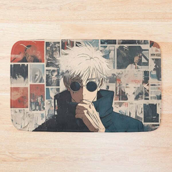 Item preview, White Hair Anime Sorcerer – Dark Aesthetic Manga Collage | Cool Minimalist Anime Art designed and sold by Dyan4.