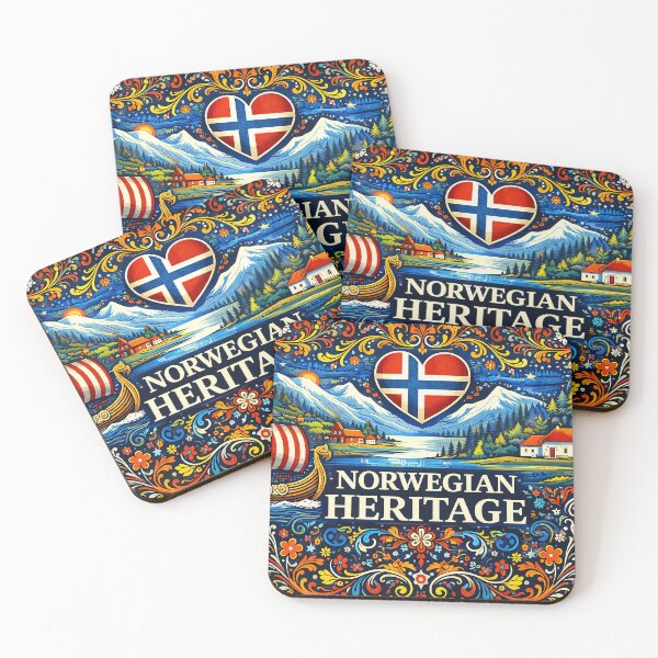 Item preview, Norwegian Heritage Folk Art – Scandinavian Culture & Viking Fjord Design designed and sold by Martin Roe Eidhammer.