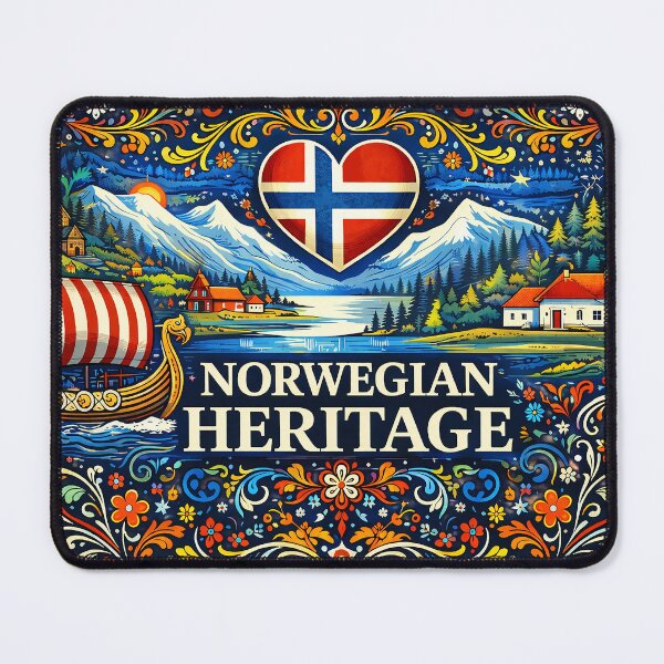 Item preview, Norwegian Heritage Folk Art – Scandinavian Culture & Viking Fjord Design designed and sold by Martin Roe Eidhammer.