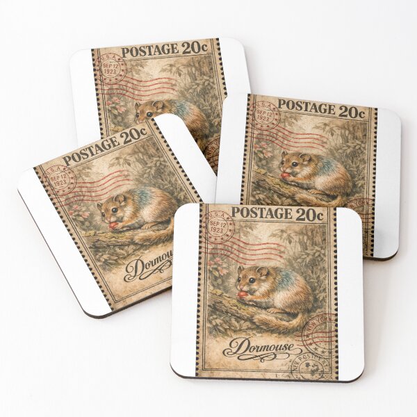 Item preview, Vintage Dormouse Stamp Collectible designed and sold by ForeverPrintsOK.