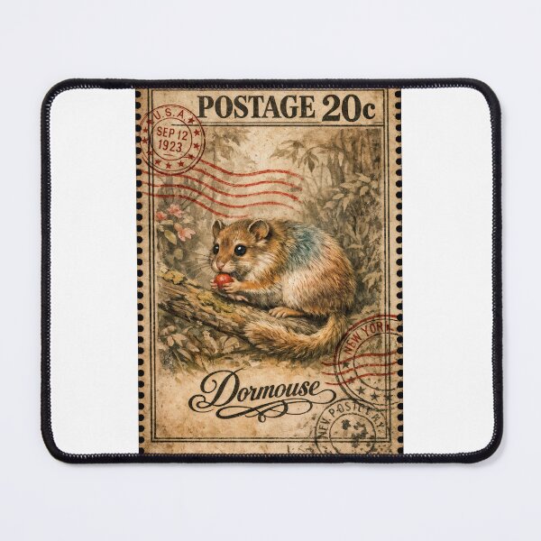 Item preview, Vintage Dormouse Stamp Collectible designed and sold by ForeverPrintsOK.