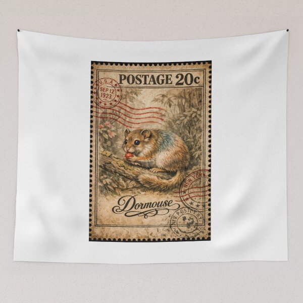 Item preview, Vintage Dormouse Stamp Collectible designed and sold by ForeverPrintsOK.