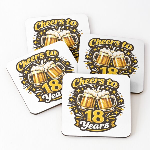 Item preview, Cheers to 18 Years – Funny 40th Birthday Milestone Celebration Design designed and sold by rushaib.