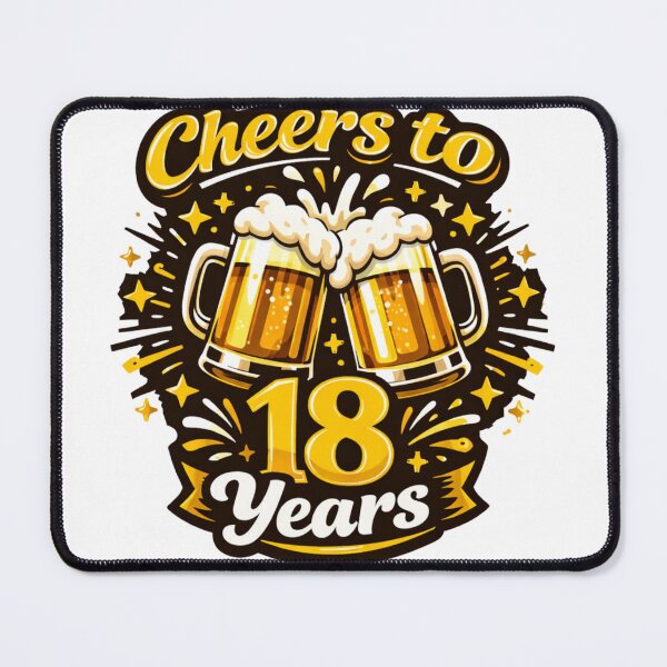 Item preview, Cheers to 18 Years – Funny 40th Birthday Milestone Celebration Design designed and sold by rushaib.
