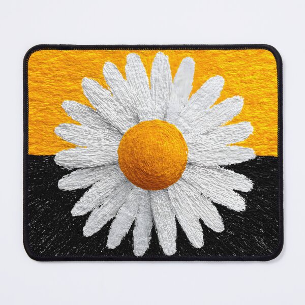 Item preview, Yellow and Black Daisy Textured Petals Modern Elegant Floral Design designed and sold by daila70.