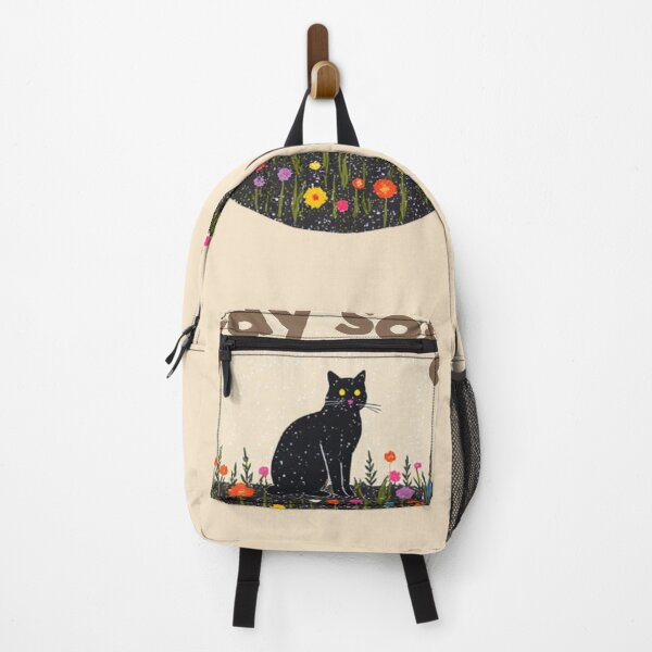 Item preview, Stay Soft Black Cat Floral Retro Design designed and sold by mellow-koko.