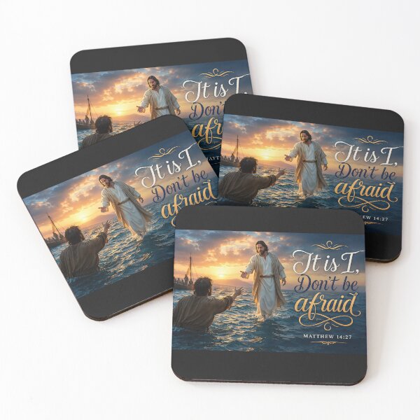 Item preview, Faith Over Fear – Jesus Walking on Water (Matthew 14:27) designed and sold by photoart1854.