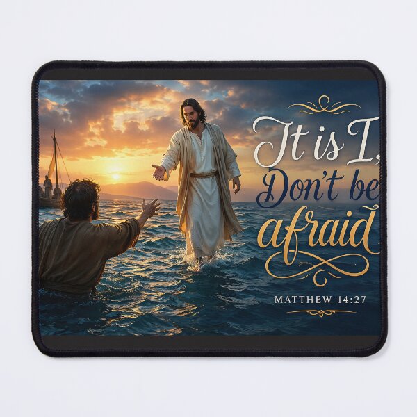 Item preview, Faith Over Fear – Jesus Walking on Water (Matthew 14:27) designed and sold by photoart1854.