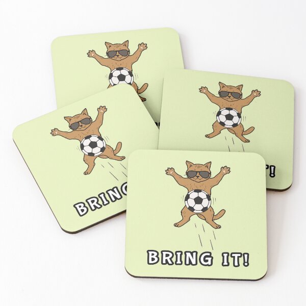 Item preview, Funny Soccer Cat - Bring It! Cool Ginger Tabby Footballer  designed and sold by LeshanArt.