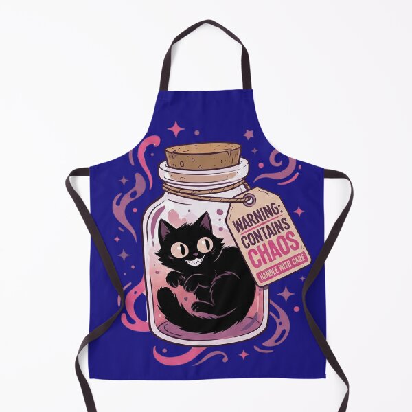 Item preview, Bottled Chaos - Funny Witchy Black Cat designed and sold by MythoWorldddd.