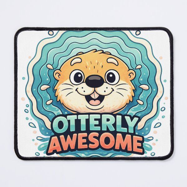 Item preview, Otterly Awesome Cute Otter Pun Design designed and sold by SoftSproutstu.
