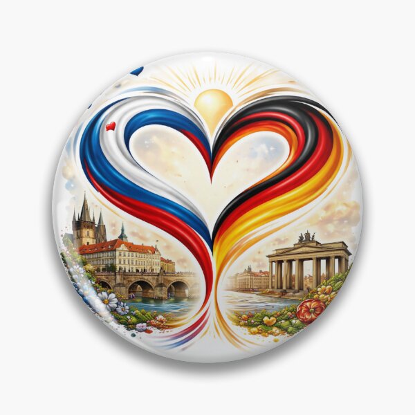 Item preview, Czech-German connection - heart with cities designed and sold by Spirit75.