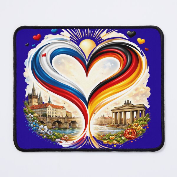 Item preview, Czech-German connection - heart with cities designed and sold by Spirit75.