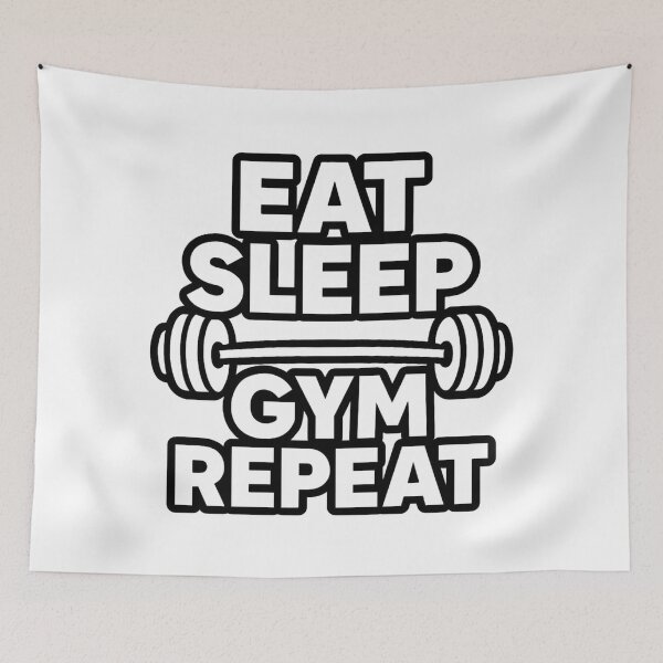 Item preview, Eat, Sleep, Gym, Repeat - Gym design designed and sold by Stellar Motion by Kornelia.