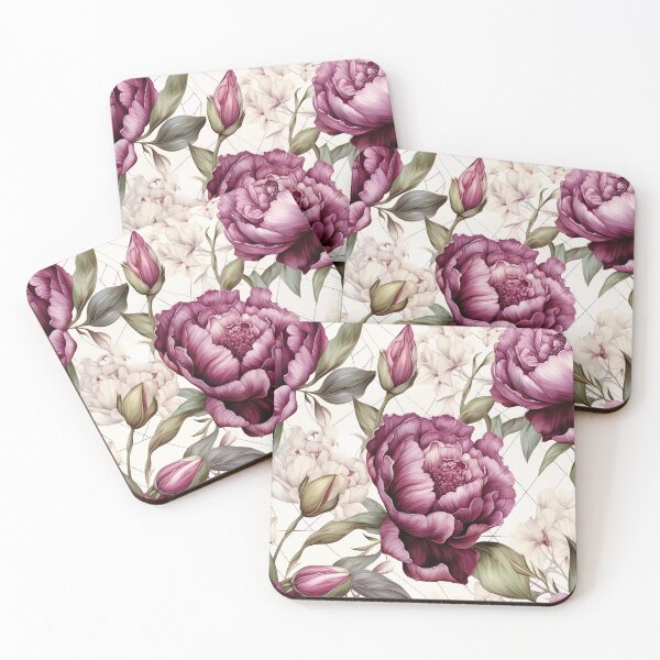 Item preview, Purple Peonies Floral Seamless Pattern designed and sold by Leylita Design.