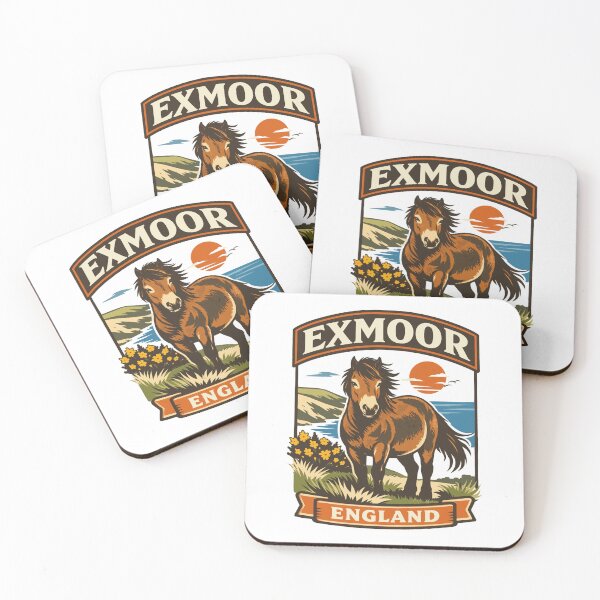 Item preview, Exmoor England Wild Pony Coastal Vintage Graphic designed and sold by JackCurtis1991.