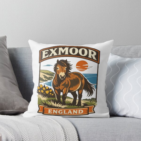 Item preview, Exmoor England Wild Pony Coastal Vintage Graphic designed and sold by JackCurtis1991.