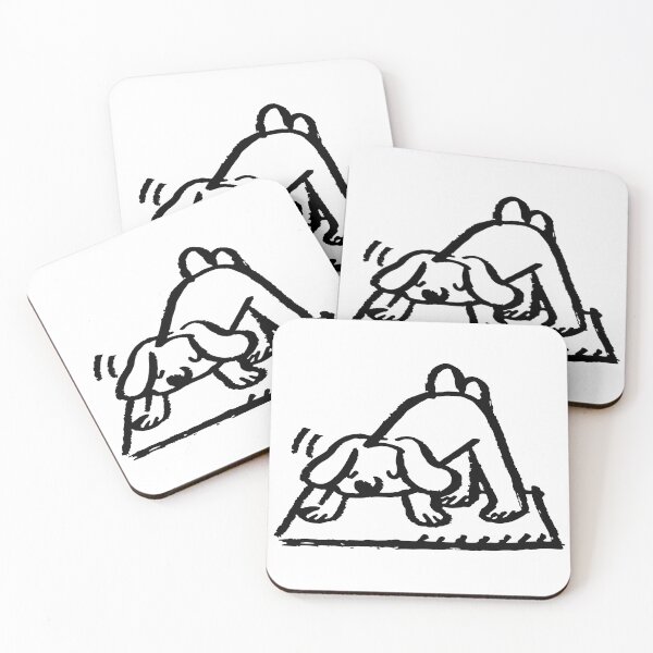 Item preview, Yoga Dog Silhouette – Funny Minimalist Pet Art designed and sold by Christian vibe.