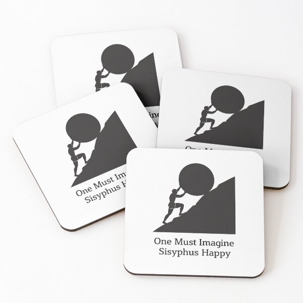 Item preview, One Must Imagine Sisyphus happy simple design designed and sold by Sajtosgomboc.