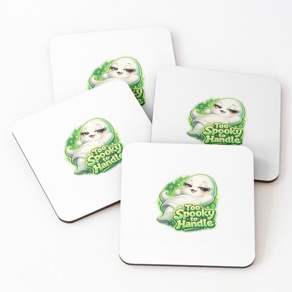 Item preview, Kawaii Sassy Ghost Sticker – “Too Spooky to Handle” Cute Green Glow Ghost with Attitude designed and sold by SparkVault.