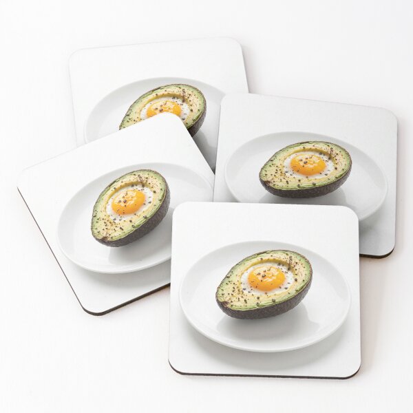 Item preview, Baked avocado half stuffed with an egg and black pepper designed and sold by pixelbloom17.