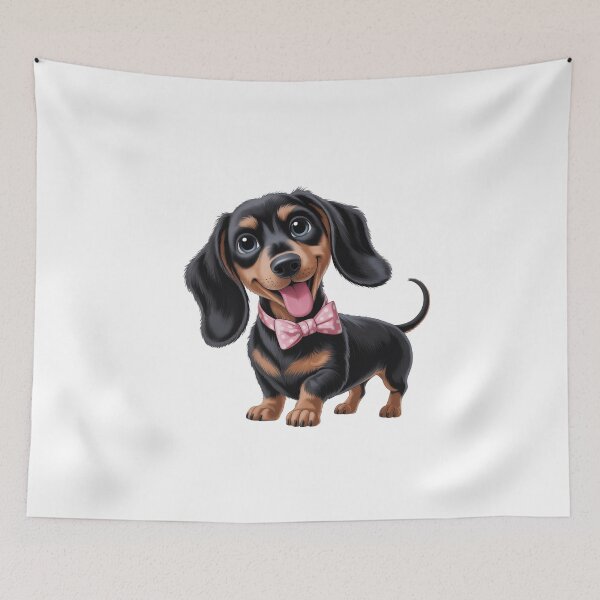 Item preview, Cute Dachshund with a Pink Bowtie designed and sold by jkrphoto.