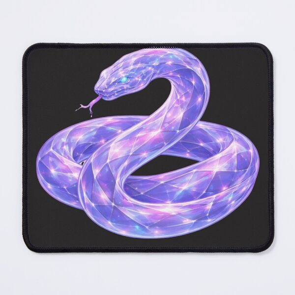 Item preview, Neon Holographic Glass Art Snake designed and sold by Nika Art Studio.