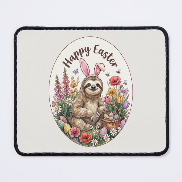 Item preview, Funny Sloth Happy Easter Egg Bunny Boys Girls Kids designed and sold by FurryHavenPH.