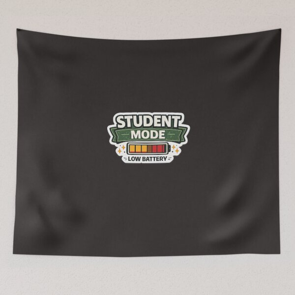 Item preview, “Student Mode Low Battery Funny Study Quote” designed and sold by Artbysarmina.