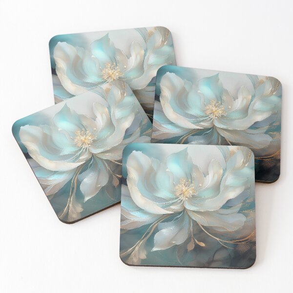 Item preview, Pearl blue gold flower designed and sold by AnnaHolyph.