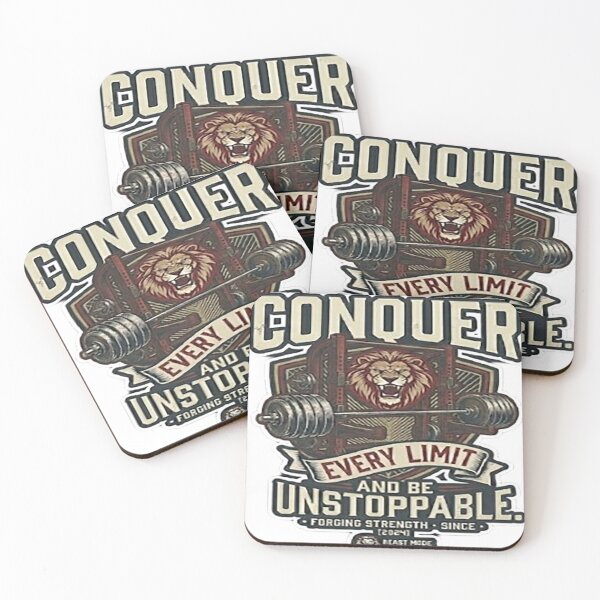 Item preview, Fitness Motivation T-Shirt, Conquer Every Limit, Bodybuilding Lion Graphic Tee, Workout Gift for Him, Beast Mode Apparel, Weightlifting Shirt, MotivationalGym Gear designed and sold by MangadiDesigns.