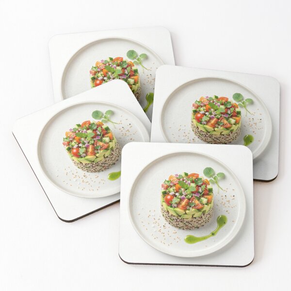 Item preview, Elegant gourmet presentation of avocado, tomato, and quinoa salad designed and sold by pixelbloom17.