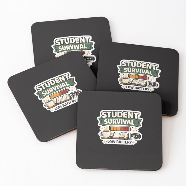 Item preview, “Student Survival Low Battery Funny Study Design” designed and sold by Artbysarmina.