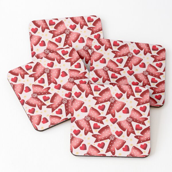 Item preview, Cute  Bow Heart Pattern Red Aesthetic Coquette Love Design designed and sold by HopeAndHustle.