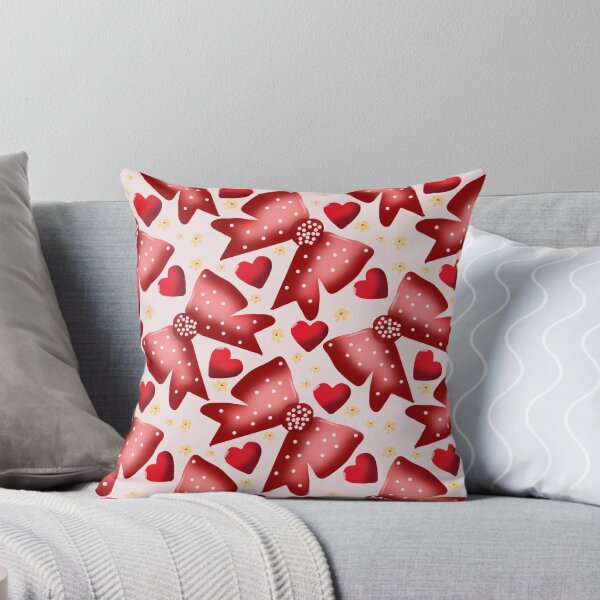 Item preview, Cute  Bow Heart Pattern Red Aesthetic Coquette Love Design designed and sold by HopeAndHustle.